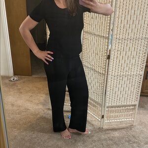 SARAH B STUDIO Black T-Shirt and Pants Set + Long Skirt (3 Piece)